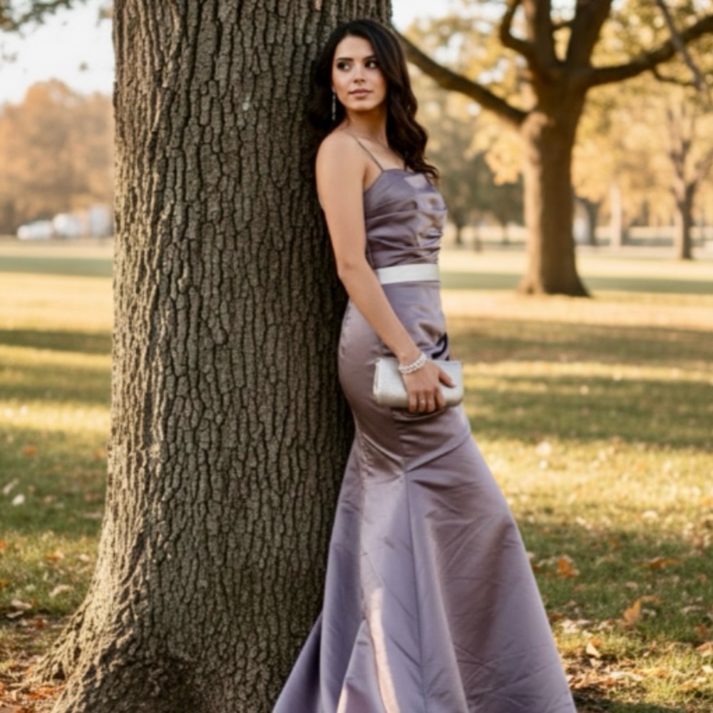 Wtoo by Watters & Watters Nordstrom Gray Bridesmaid Gown Size 6 - Picture 2 of 11